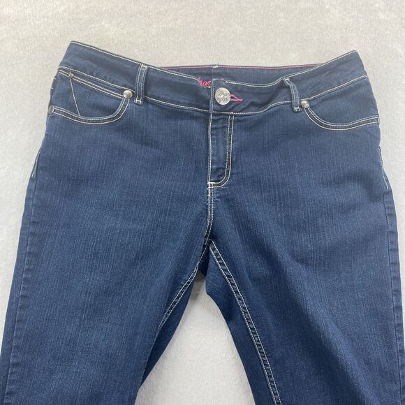 Wrangler Jeans Womens 15 / 16 32" Blue Denim Booty Up Technology Bootcut 10MWZBR - Picture 4 of 13